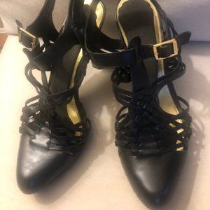 Edgy Black Cage Heel